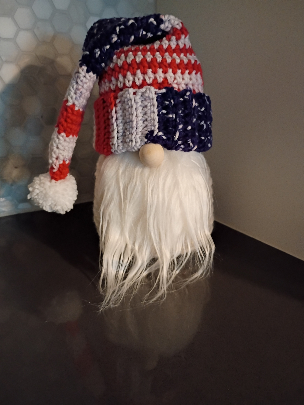 Patriotic Crochet Gnome